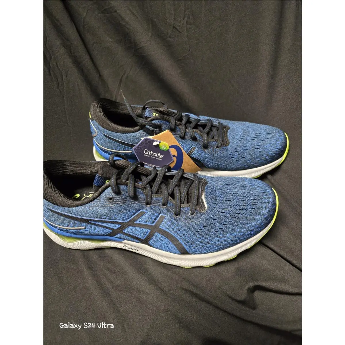Size 10.5- Asics Gel Nimbus 24 Blue/ Black/ Green