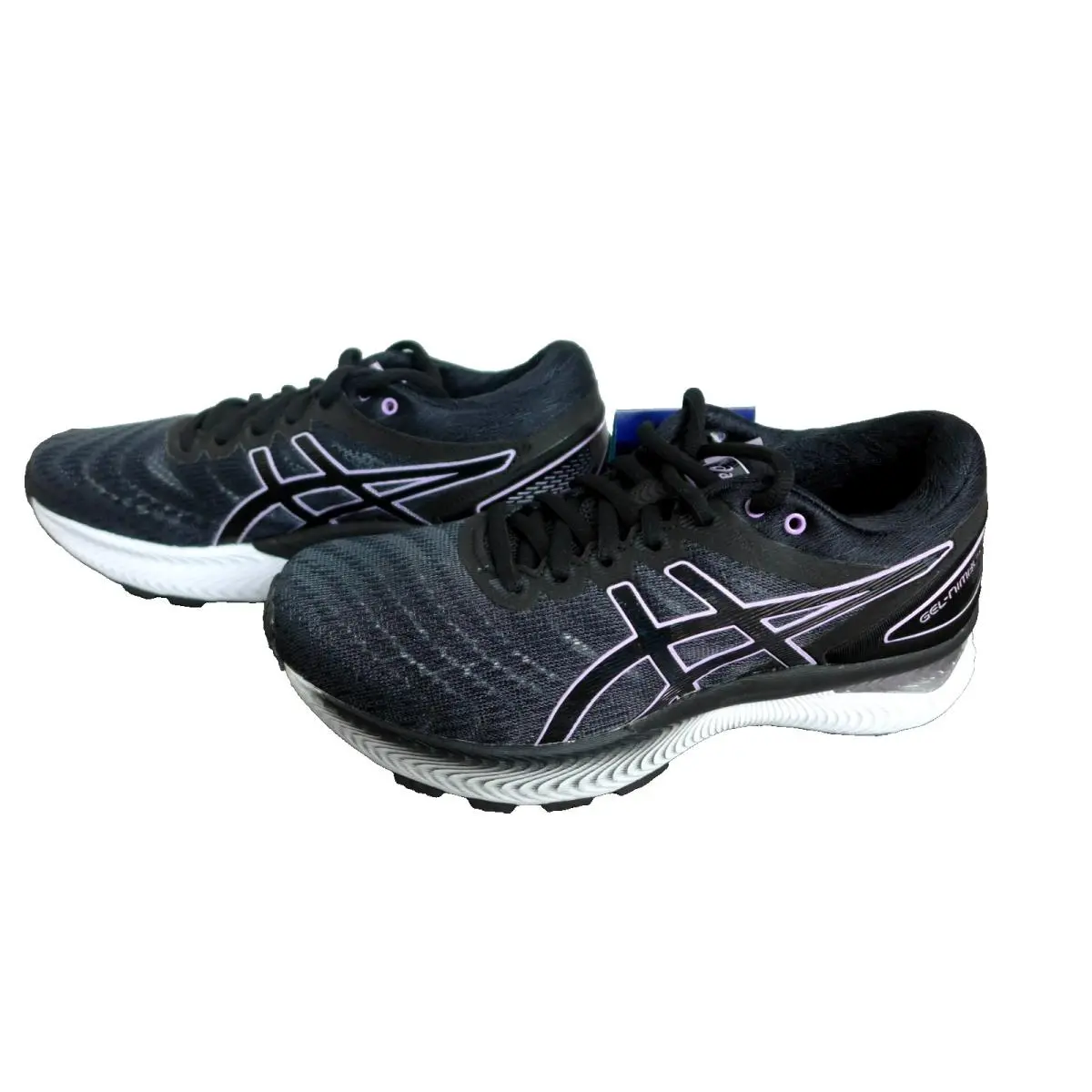 Asics Gel Nimbus 22 Womens Black Lilac Tech Athletic Shoes Size 5