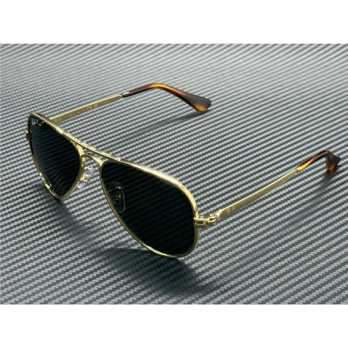 Ray Ban RB3925 001 58 Arista Gold Green Polarized Unisex 58 mm Sunglasses