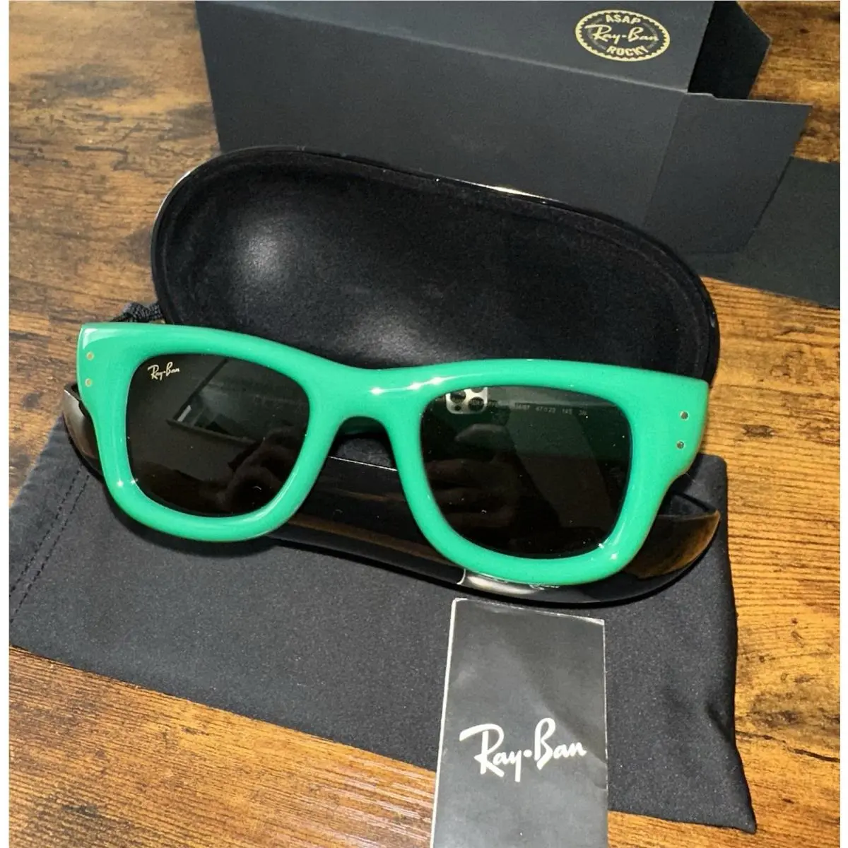 Ray Ban Asap Rocky Wayfarer Puffer Green Sunglasses
