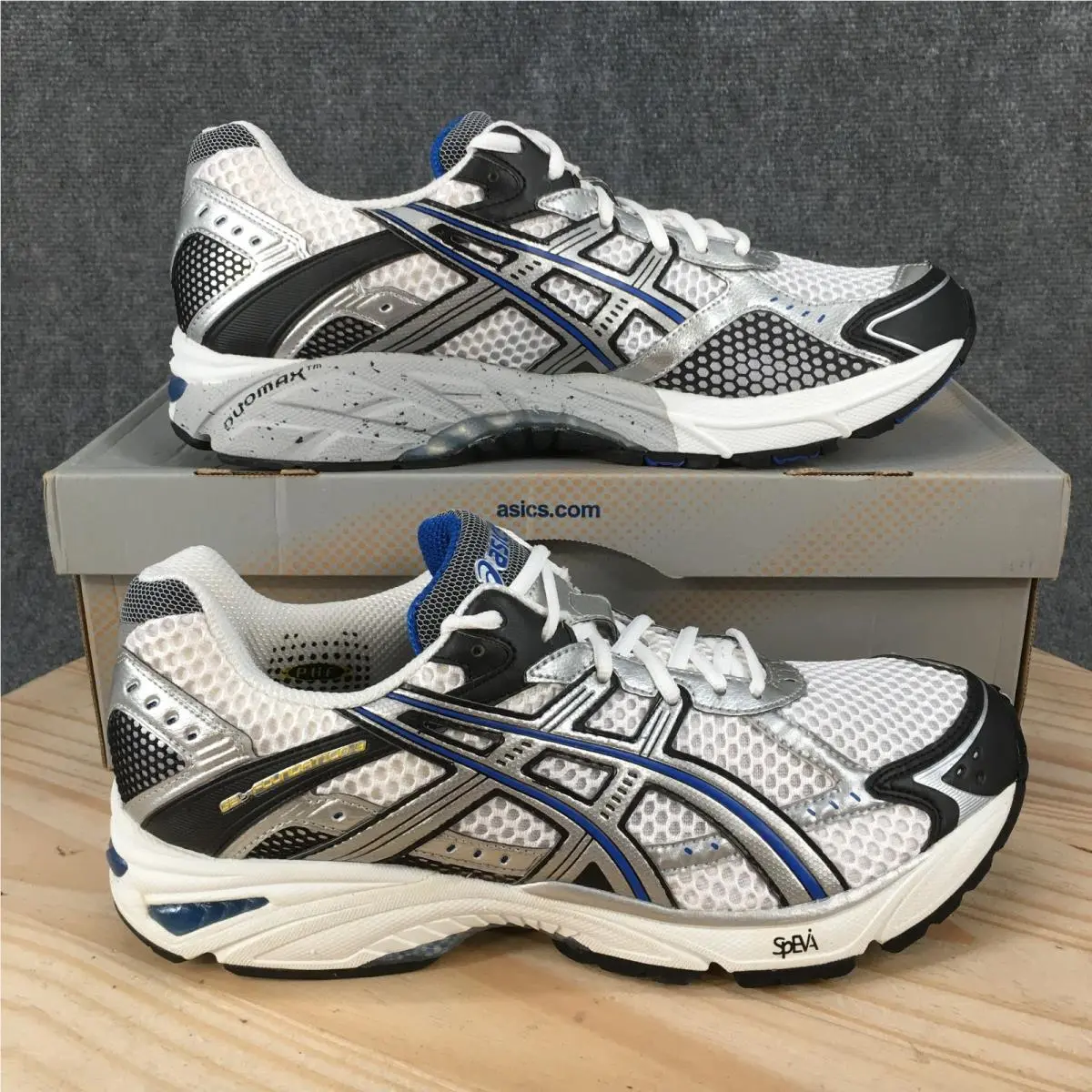 Asics Gel-foundation 9 Shoes Mens 12.5EEEE Lace up Sneakers Blue Black White