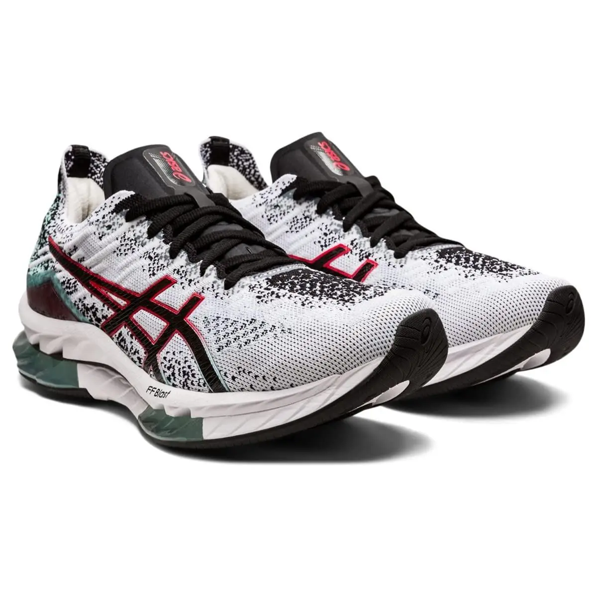 Asics Kinsei Blast Men`s Running Shoes White Black 1011B203-109 Size 8.5 US - White Black