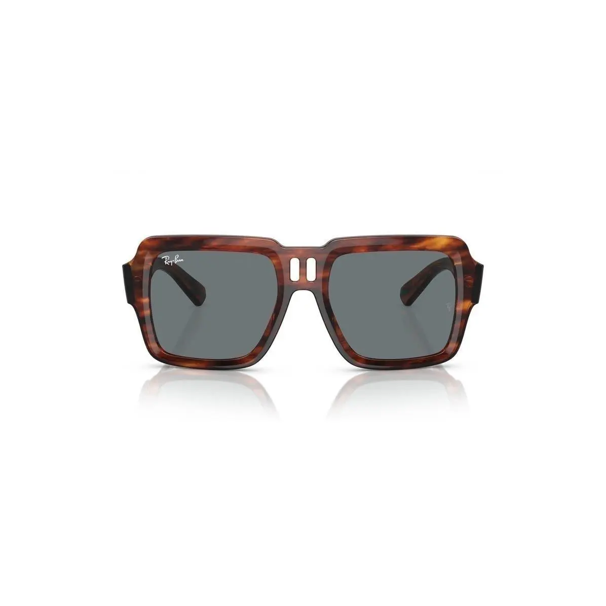 Ray-ban Men Magellan 54mm Square Sunglasses Striped Havana