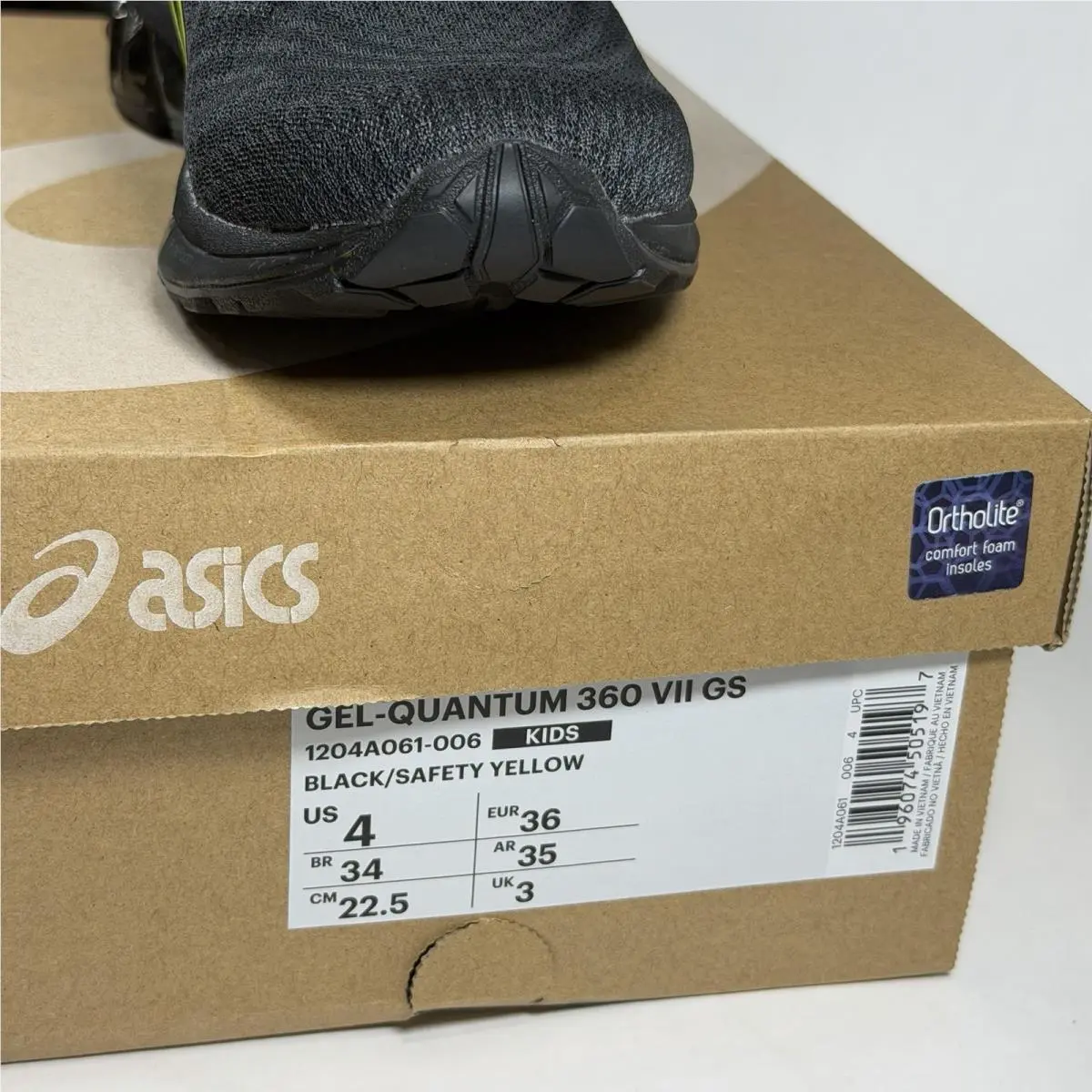 Asics shoes - ASICS Kids Size-4 Gel-Quantum 360 VII GS - Black 0