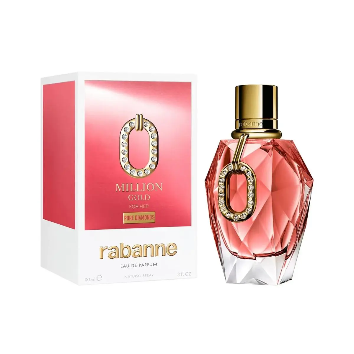 Million Gold For Her Pure Diamonds Rabannewomen 3 Oz Eau De Parfum Spray