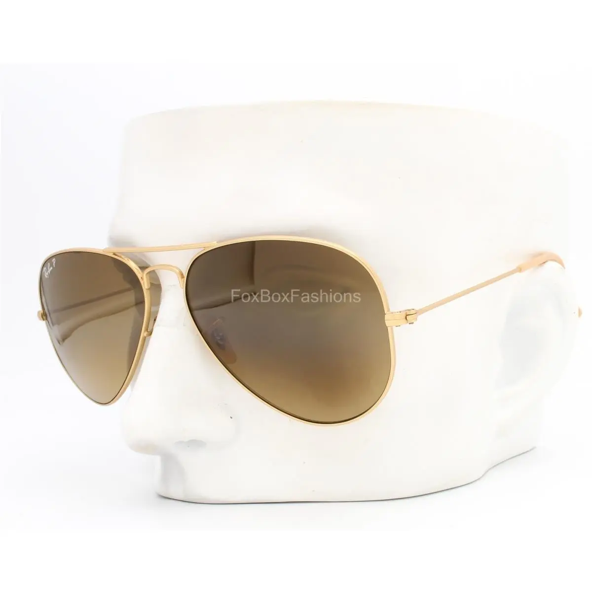 Ray-ban Aviator Sunglasses RB 3025 112/M2 Matte Gold Polarized Brown 58mm W/case