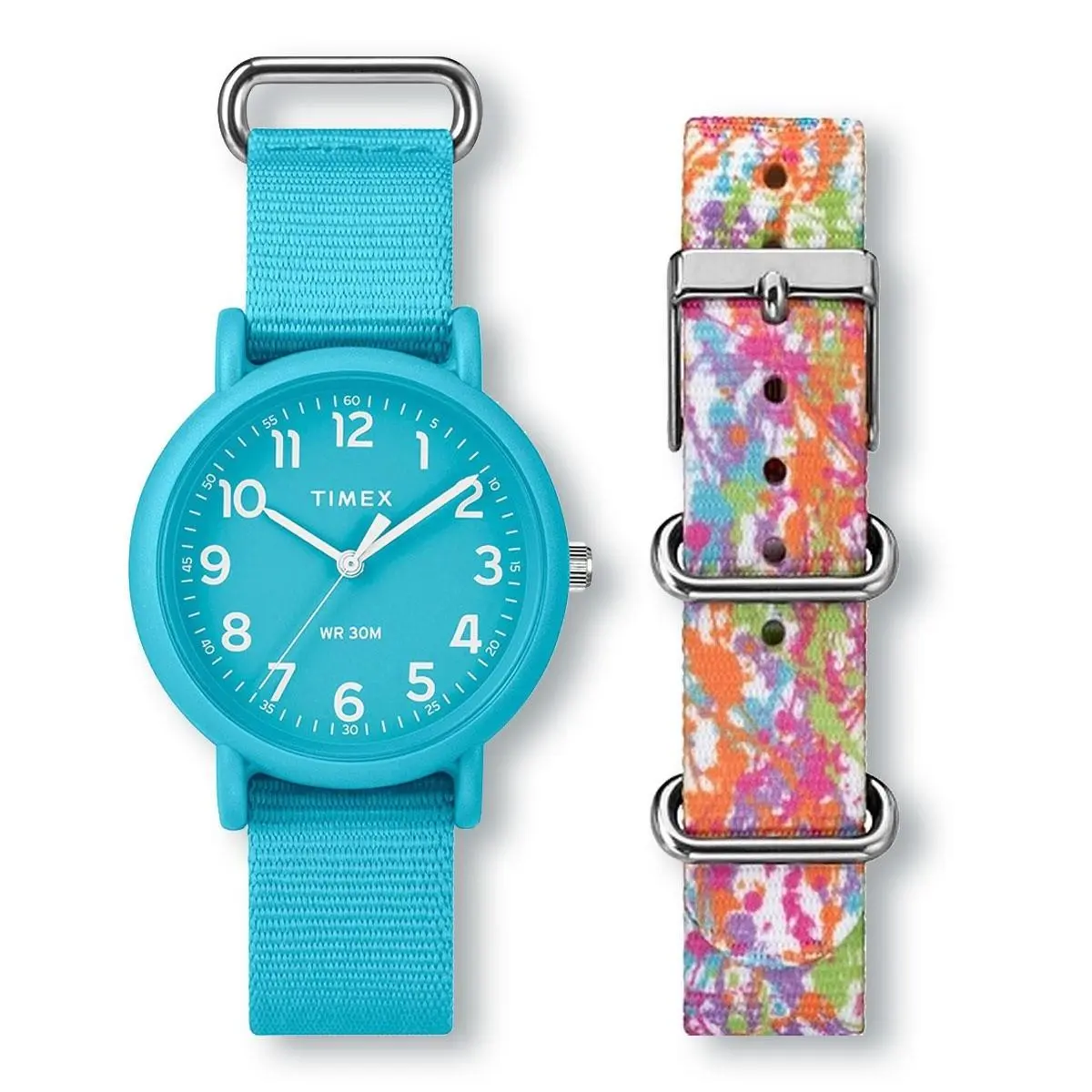 TWG018300 Weekender Color Rush Blue Fashion Watch Set by Timex