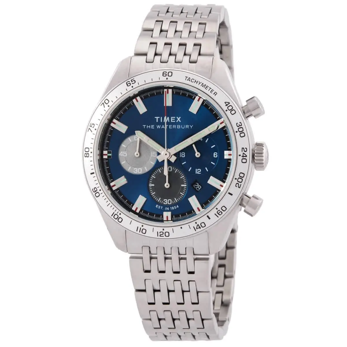 Waterbury Traditional Chronograph Quartz Blue Dial Men`s Watch TW2Y18500 by Timex
