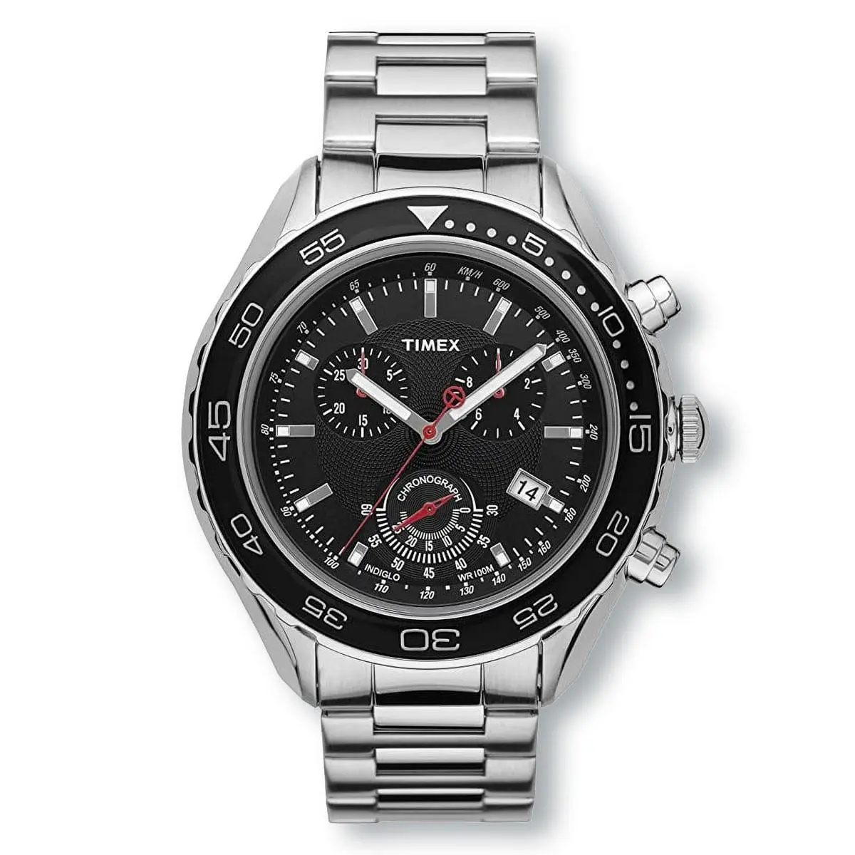 Timex T2N588 Sl Series Chronograph Black Dial Dual-pass Watch