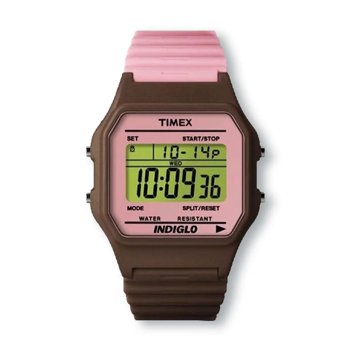 Timex T2N266 Classic Pink Brown Digital Watch