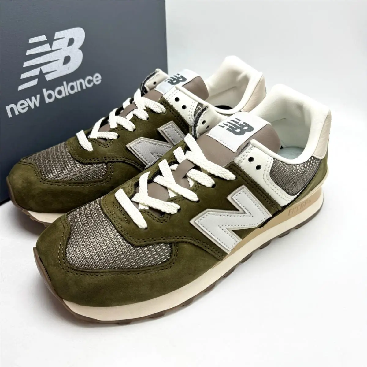 New Balance 574 Calcium Dark Silver Metallic Men`s Shoe U5742RG sz 8-11