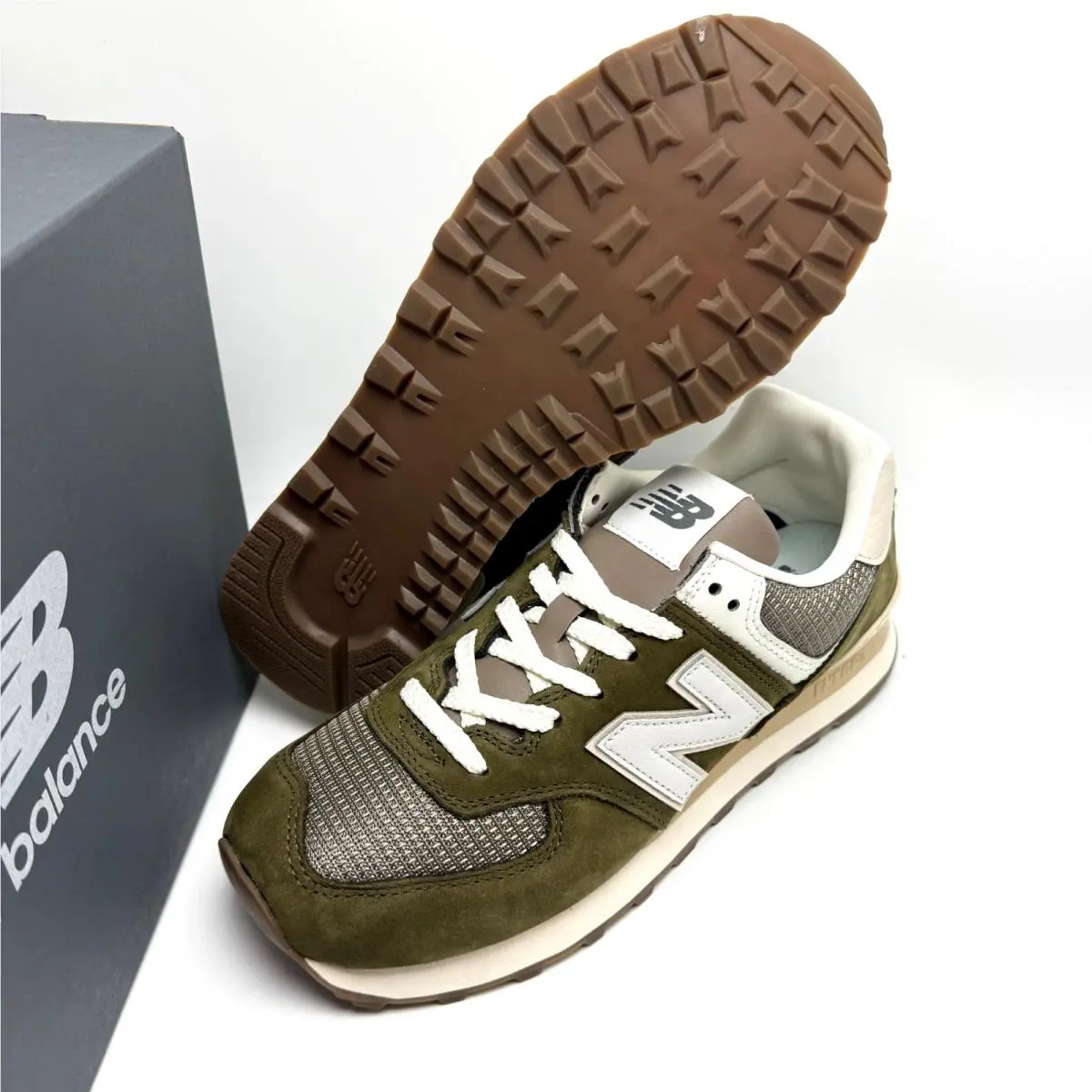 New Balance shoes - New Balance 574 - U5742RG - Calcium/Dark Silver Metallic 5