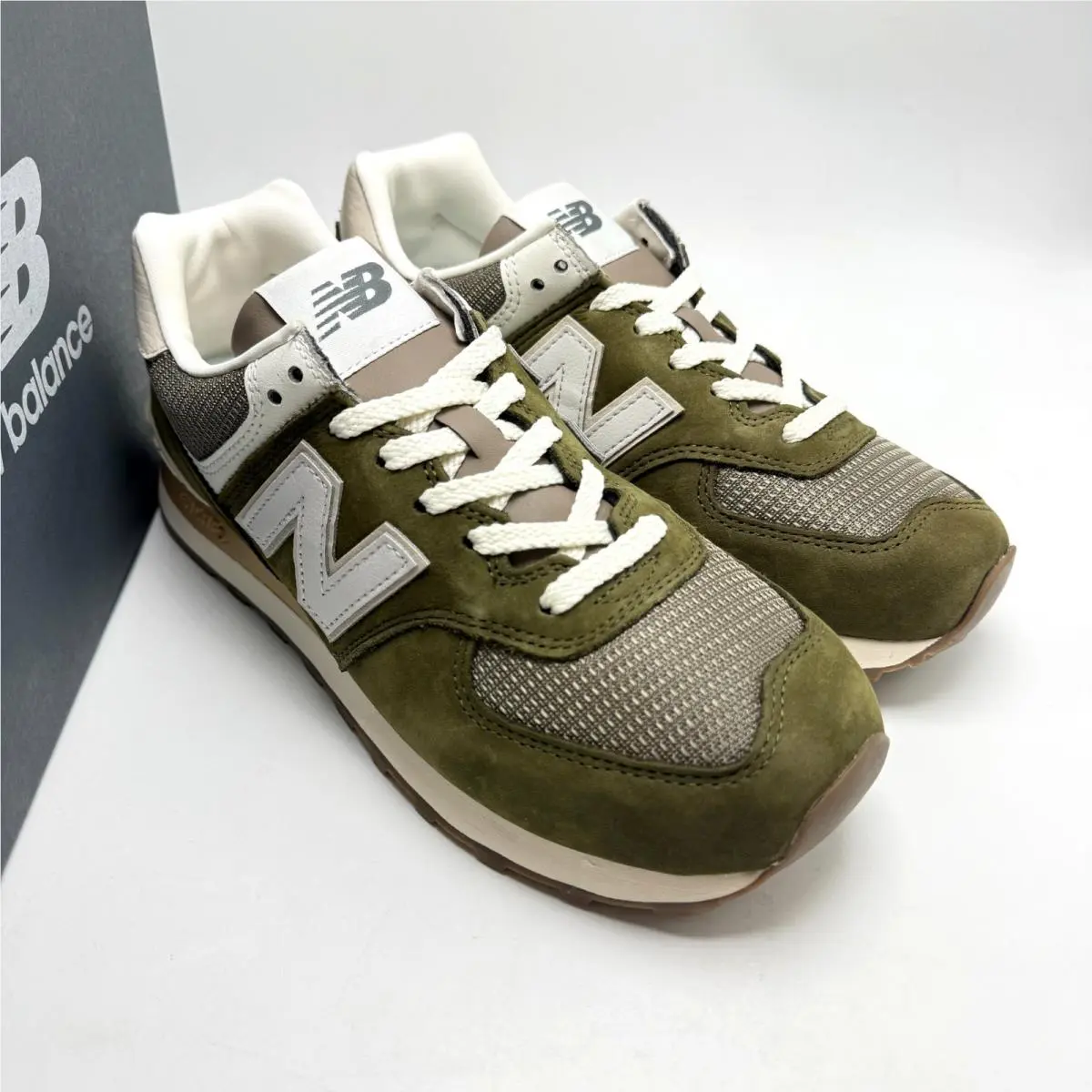 New Balance shoes - New Balance 574 - U5742RG - Calcium/Dark Silver Metallic 9