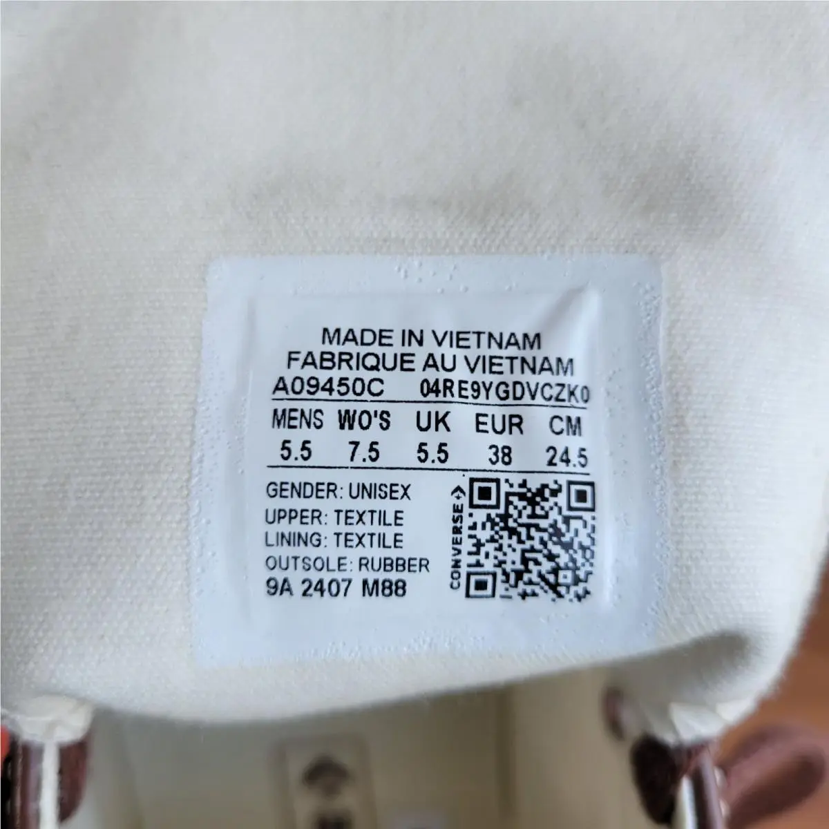 Converse shoes - Chuck 70 Hi - Chuck - A09450C - Beige (UPC: 194435150963) 7