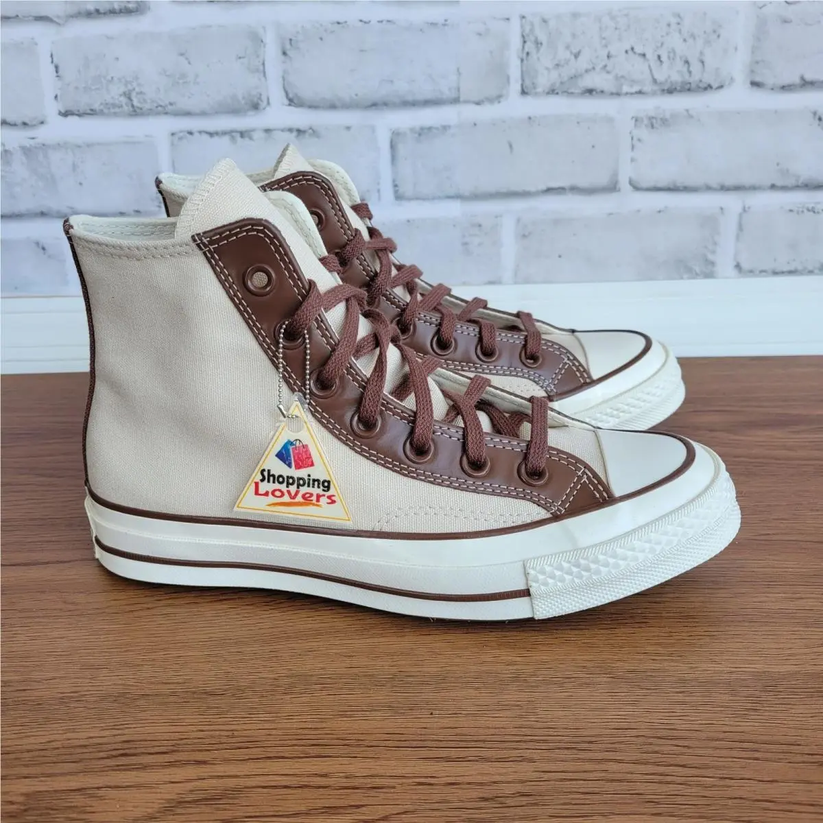 ⭐converse Chuck 70 High Leather Overlays 5.5 Men`s Shoes Sneakers Ivory A09450C