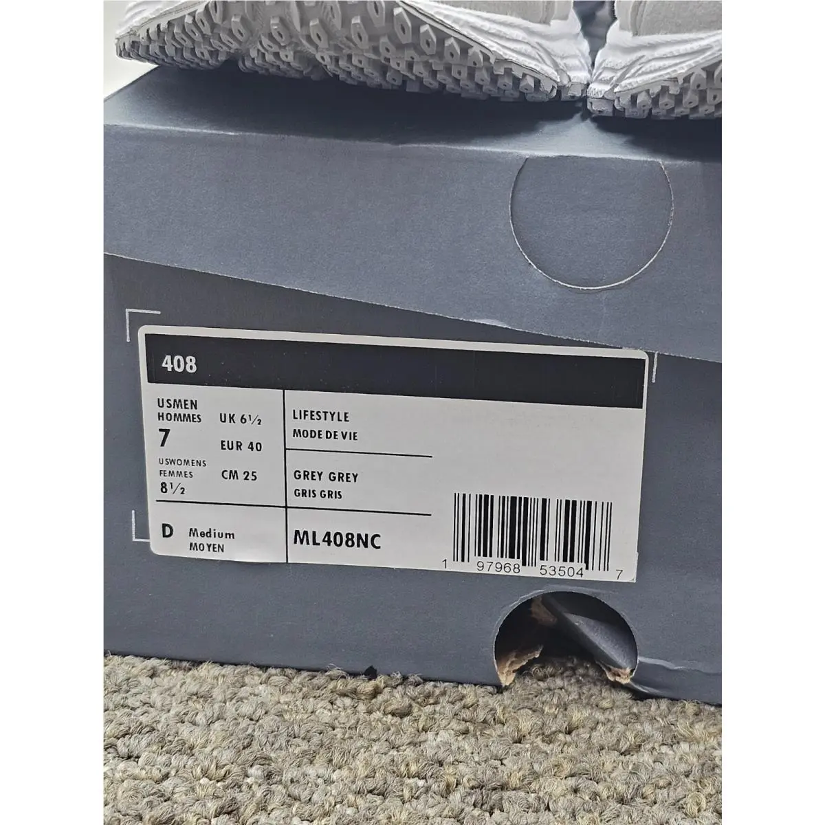 New Balance shoes - New Balance 408 - ML408NC - Gray (UPC: 197968535047) 0