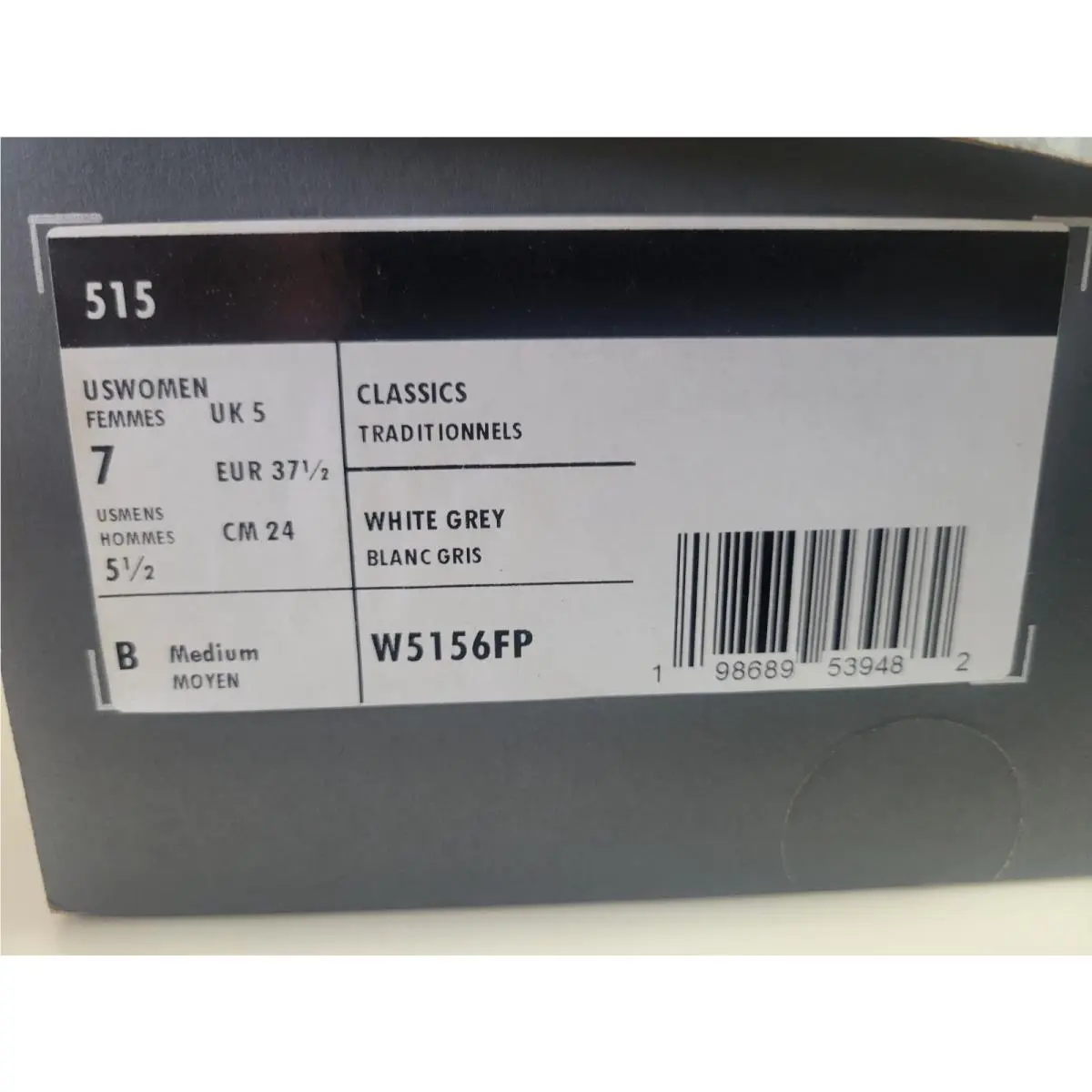 New Balance shoes - New Balance 515 - WL5156FP - White / Grey (UPC: 198687185568) 2