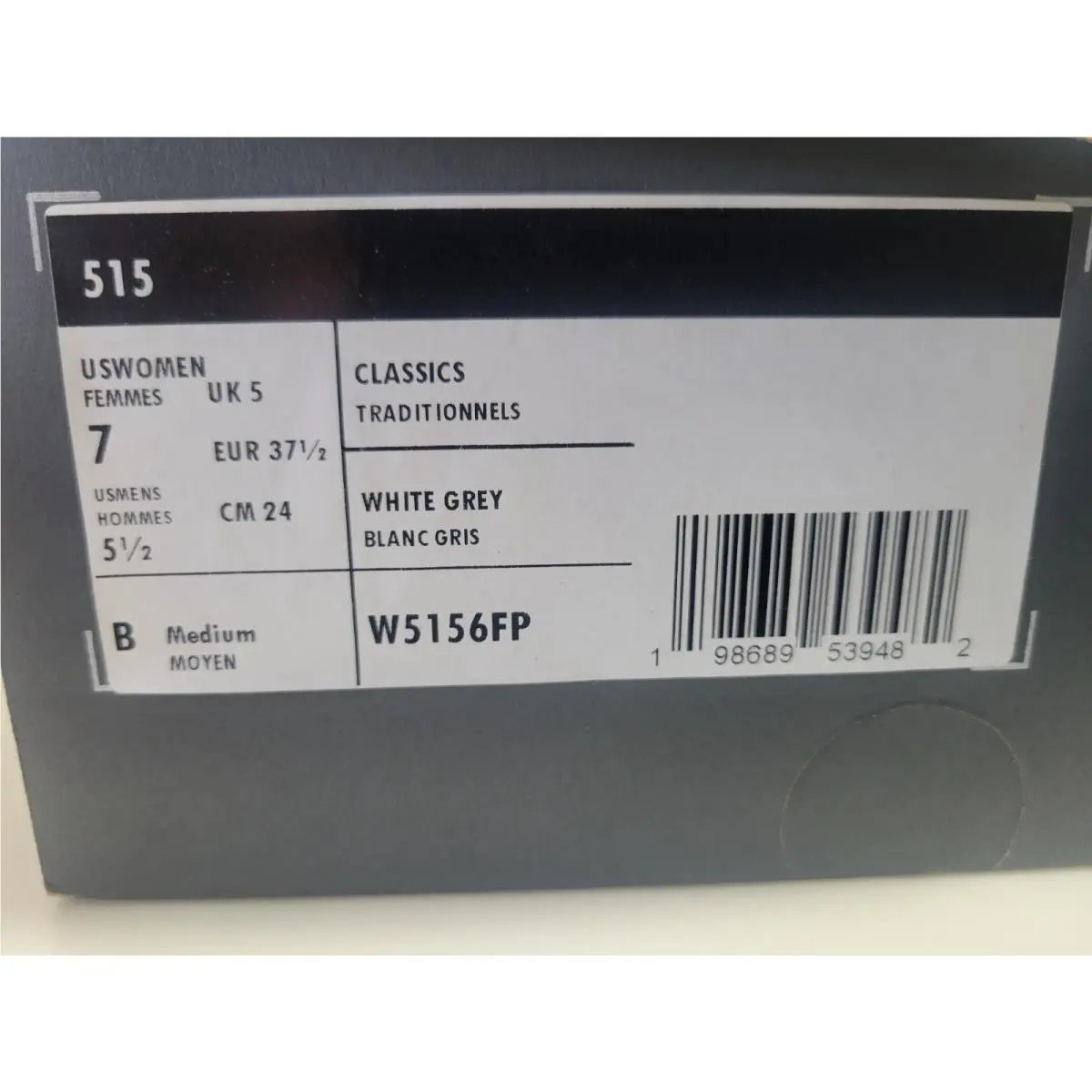 New Balance shoes - New Balance 515 - WL5156FP - White / Grey (UPC: 198687185568) 4