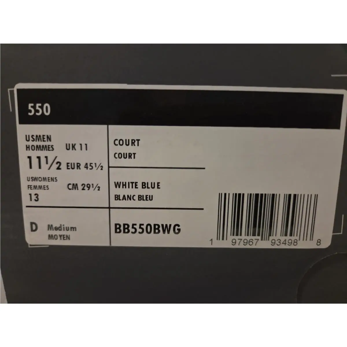 New Balance shoes - New Balance 550 - BB550BWG - White 0