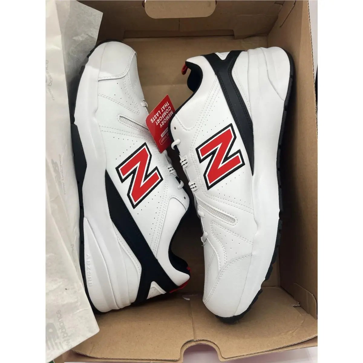 New Balance MX608V5 Training Shoes Sneakers Men`s 15 D White Red M6086F1