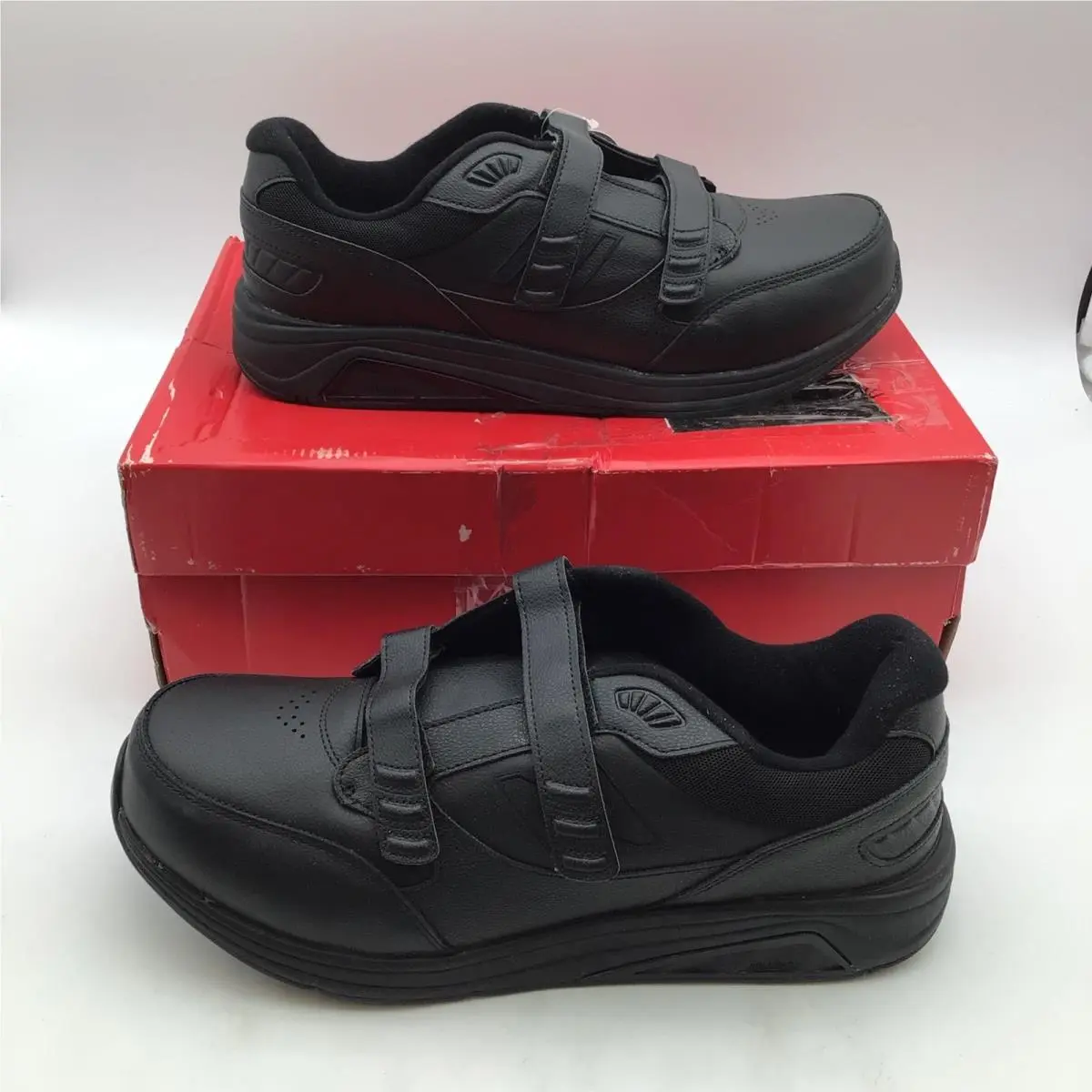New Balance 928 v3 Hook and Loop Leather Walking Shoes Black Wide Men 14 New