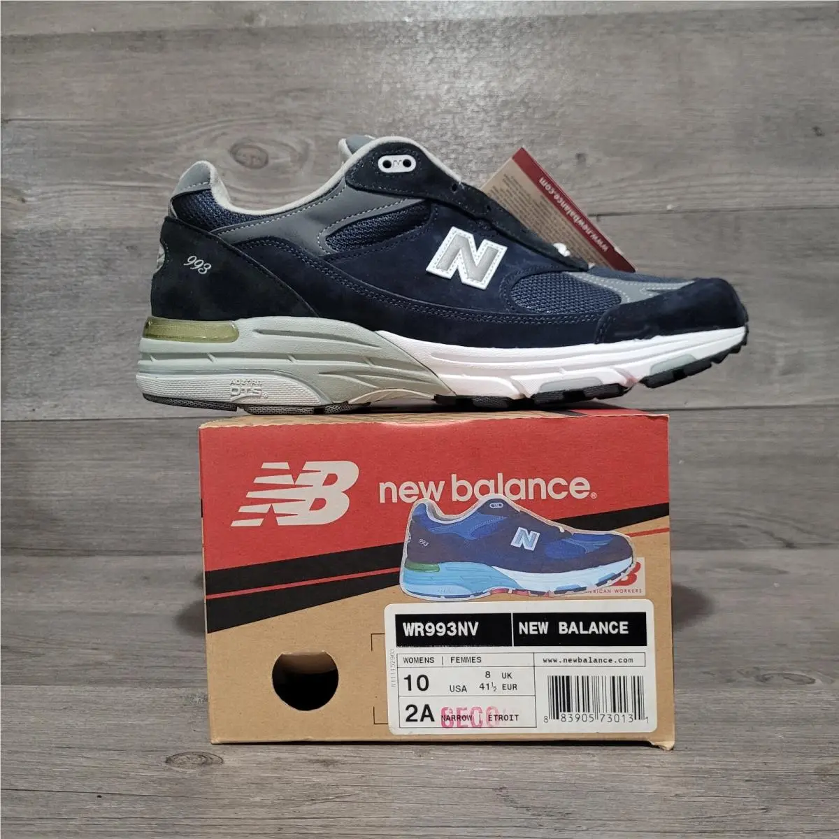 New Balance 993 Indigo Blue Womens Size 10 Narrow / Mens Size 8.5 2A wr993nv