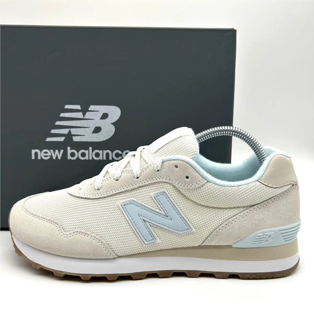 New Balance 515 Sneakers Womens 10B White Blue Shoes WL515SBL Retro Athletic