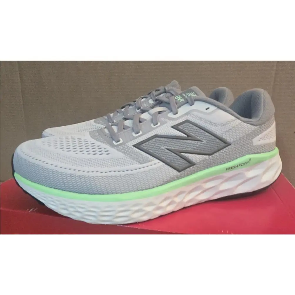 New Balance Fresh Foam X Evoz V4 Size 12 EE Grey/slate/electric Jade MEVOZLG4