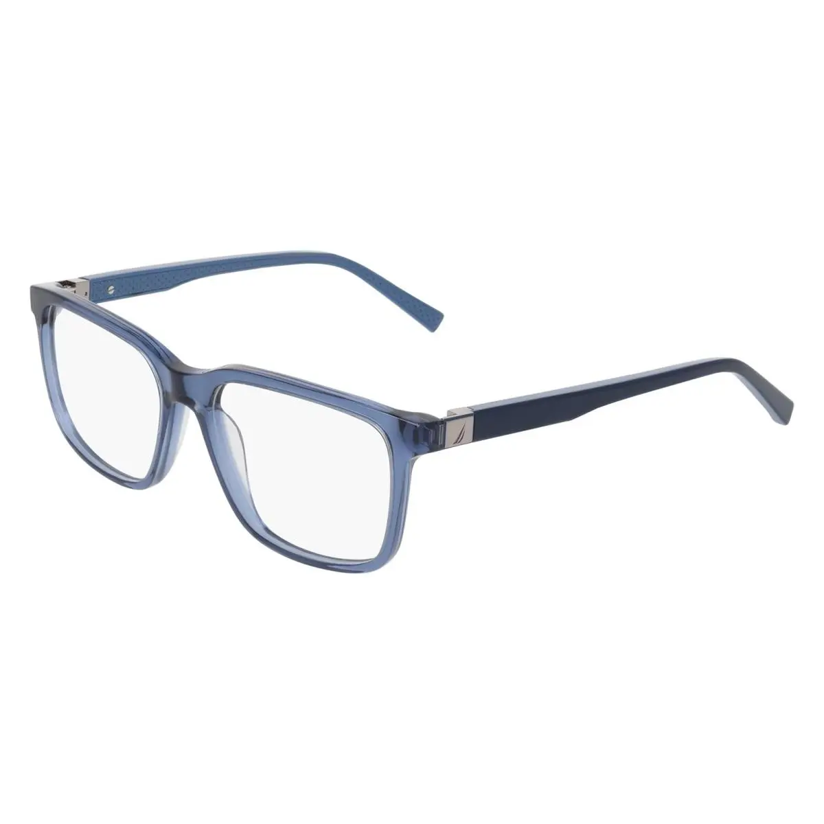 Nautica N-8198 410 Crystal Navy Blue Eyeglasses 55/17/145