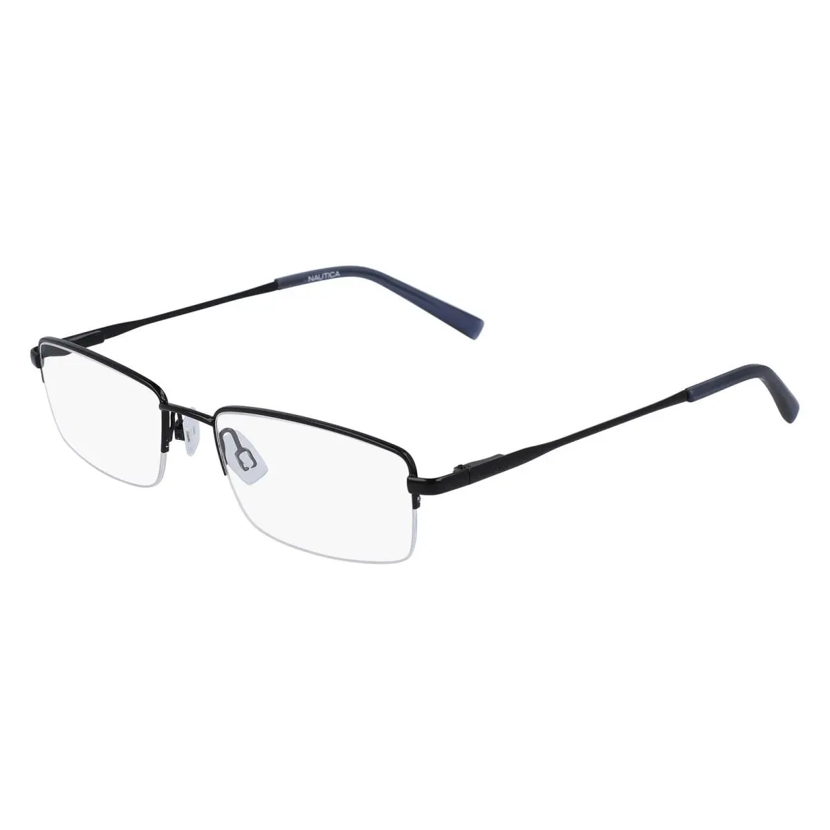 N 7299 Satin Black 005 Size 53 Eyeglasses by Nautica