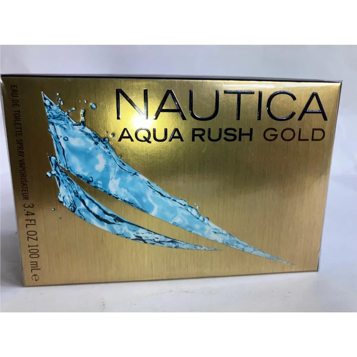 Nautica Aqua Rush Gold 3.4oz Edt Spray Men Rare