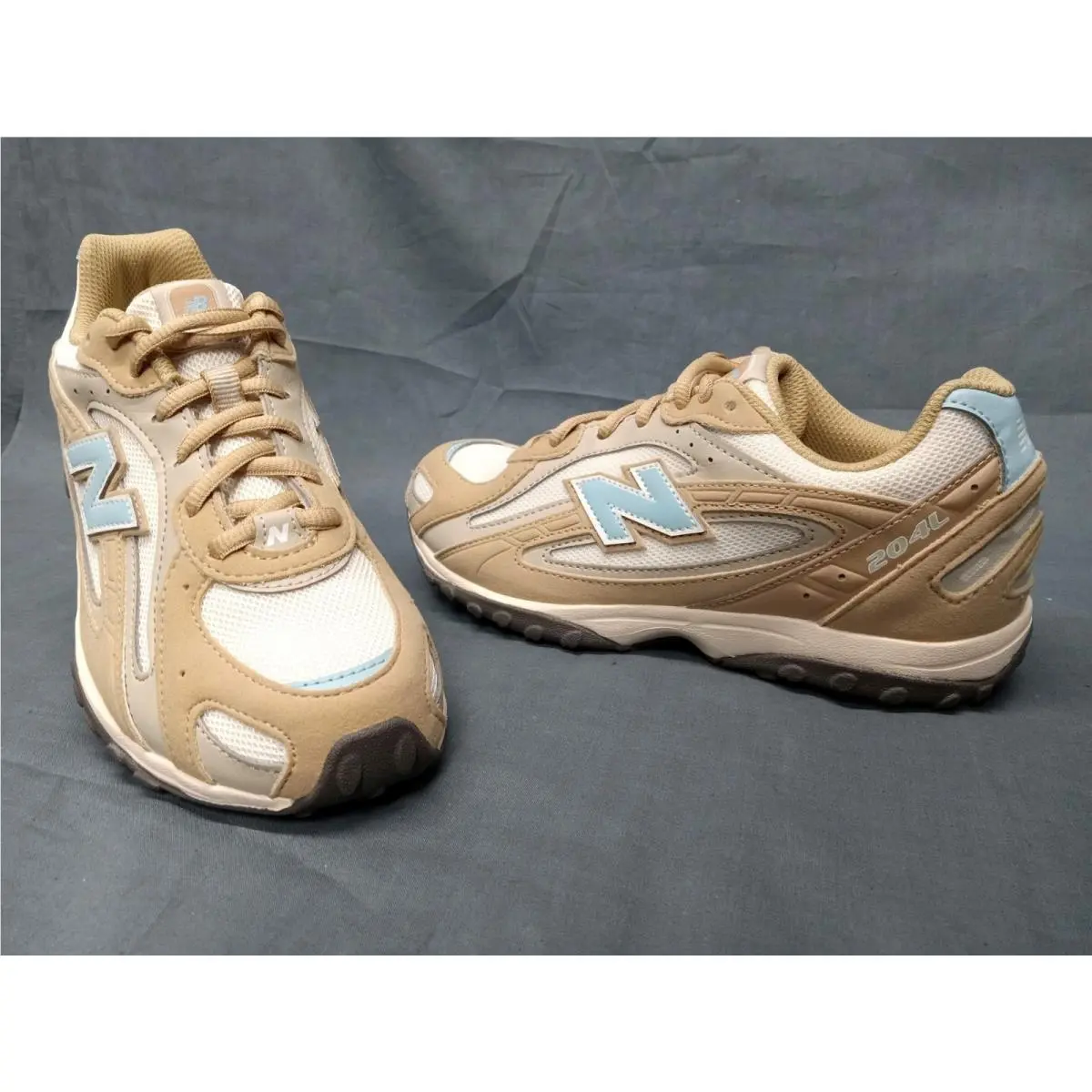 New Balance 204L Sneakers G204L6ET Suede Brown Blue Girls Size 4.5