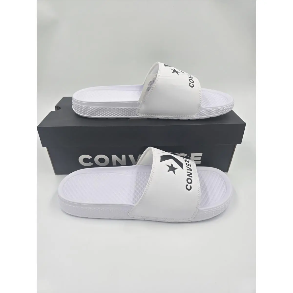 Converse Mule Slide Slip-on Comfort Men Shoes Slippers White/black/b Size 12