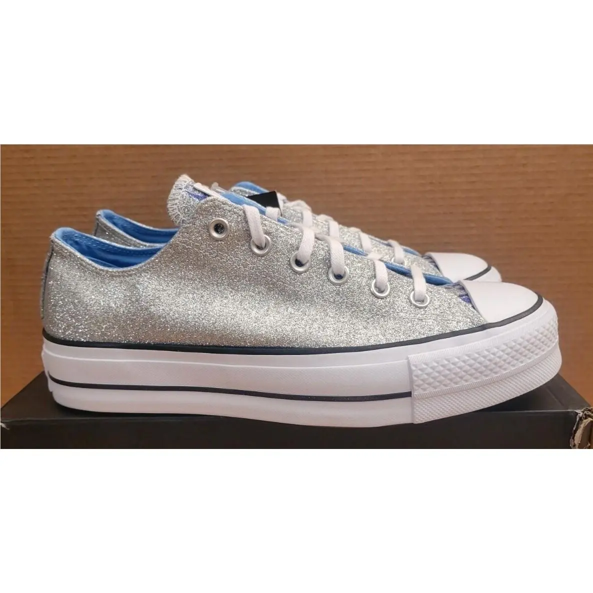 Converse shoes - Converse CTAS Lift OX - CTAS Lift - 571674C - Silver/University Blue/White (UPC: 194433170888) 1