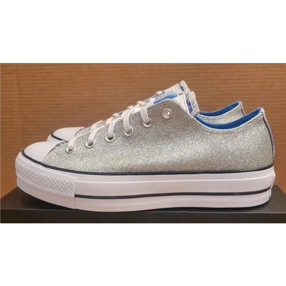 Converse shoes - Converse CTAS Lift OX - CTAS Lift - 571674C - Silver/University Blue/White (UPC: 194433170888) 3