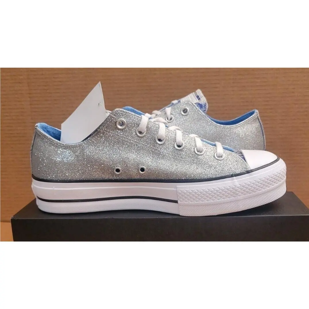 Converse shoes - Converse CTAS Lift OX - CTAS Lift - 571674C - Silver/University Blue/White (UPC: 194433170888) 6
