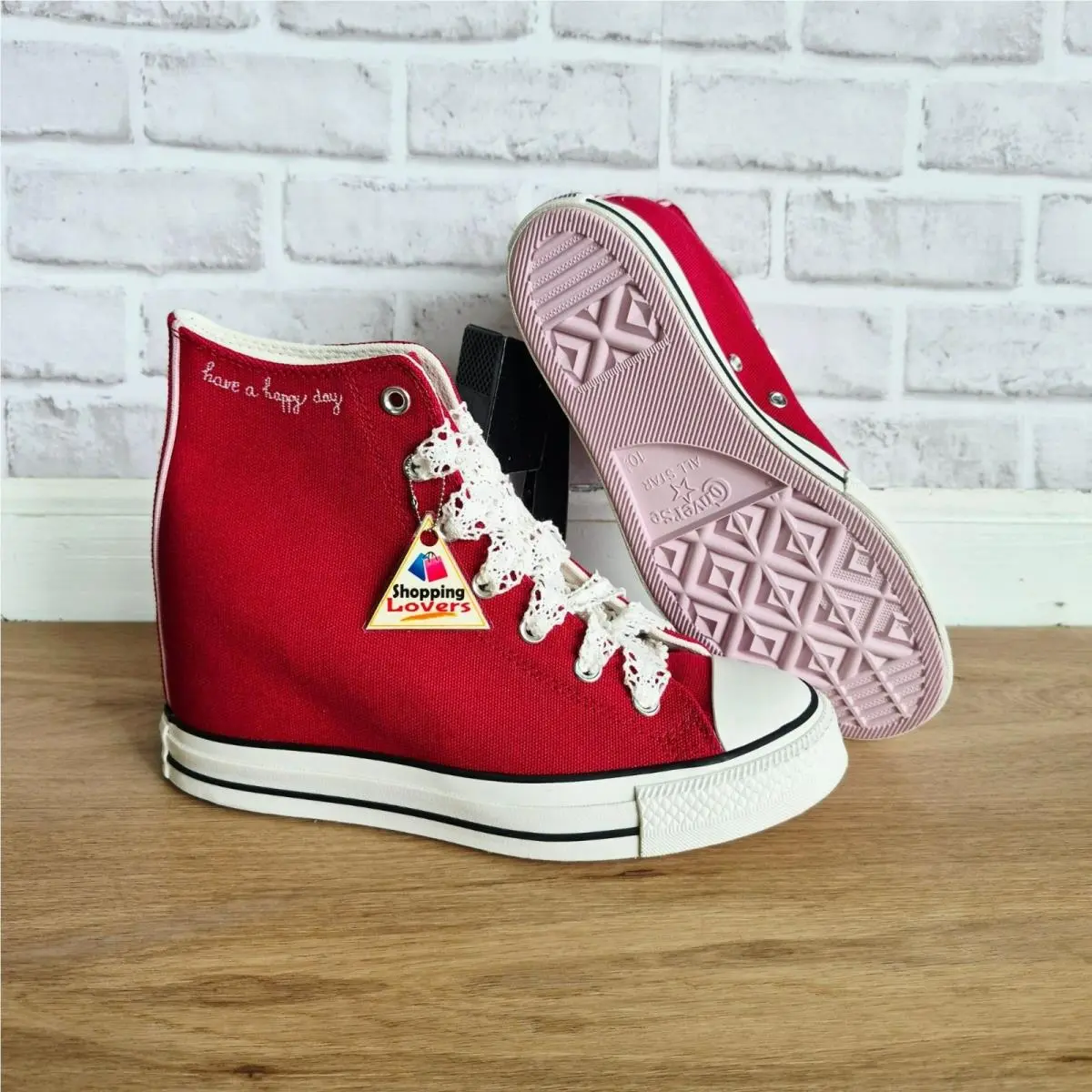 Converse shoes - Converse Cchuk Taylor Wedge - Cchuk Taylor Wedge - A12569C - Red (UPC: 194435402109) 0