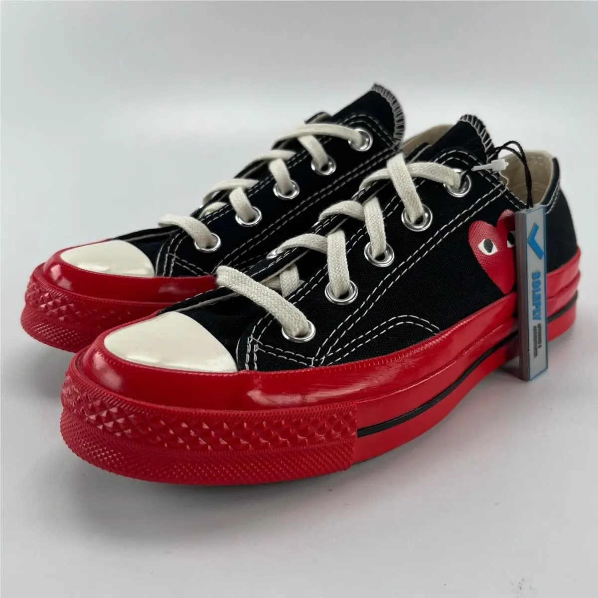 Converse Chuck 70 Ox Comme Des Garcons Play Black Red Midsole A01795C Mens 3 5W