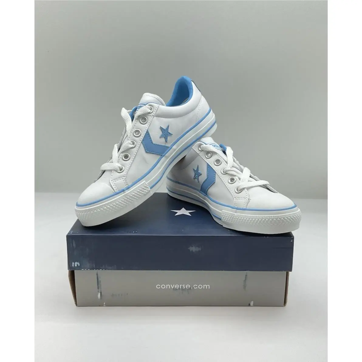 Converse Men`s Star Player EV White/blue Men`s Size 6 1K164