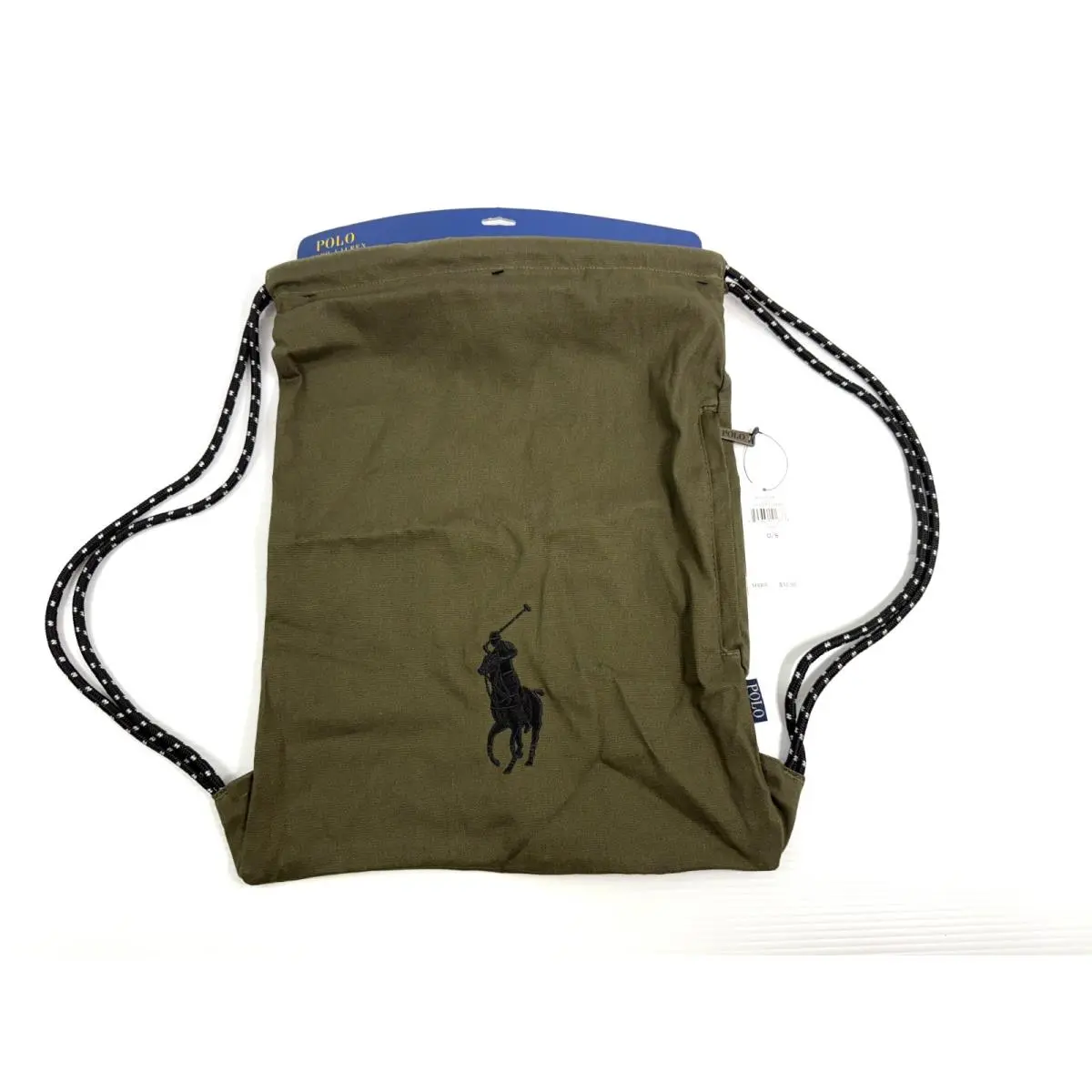Polo Ralph Lauren Drawstring Bag Backpack Big Pony Olive Green