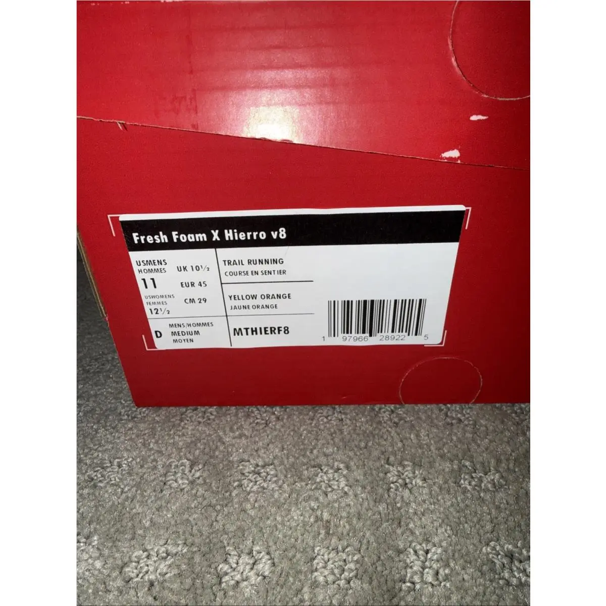 New Balance shoes - New Balance Fresh Foam Hierro - MTHIERF8 - Yellow 1
