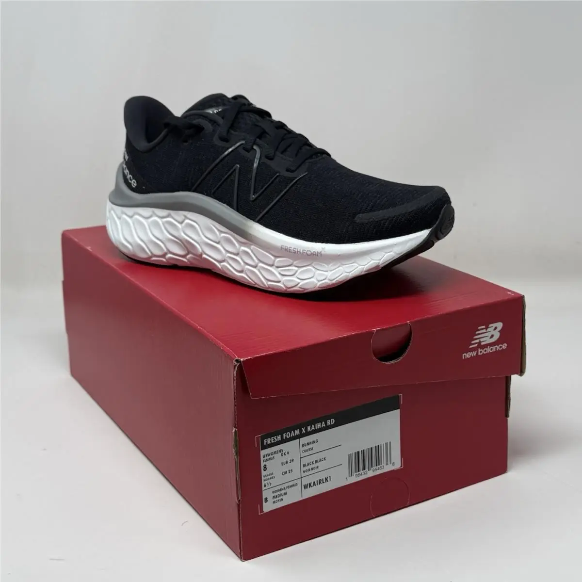 New Balance Fresh Foam X Kaiha Road Womens 8 Black White Running Shoes Sneaker