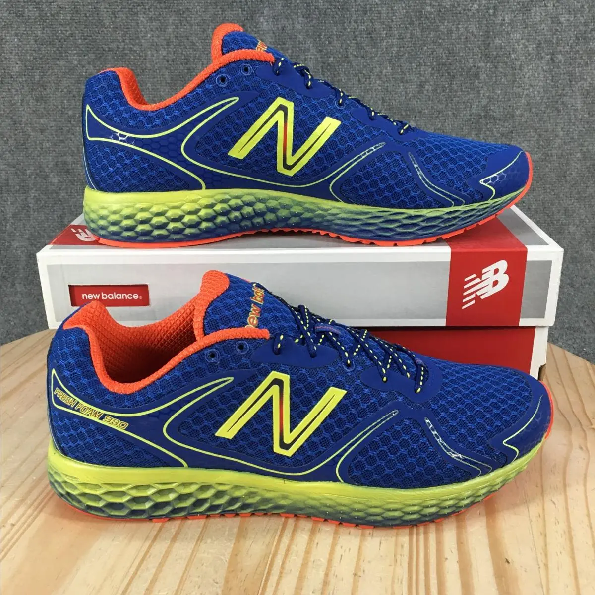 New Balance Fresh Foam 980 Shoes Mens 12.5D Low Sneakers M980BY Blue Yellow New