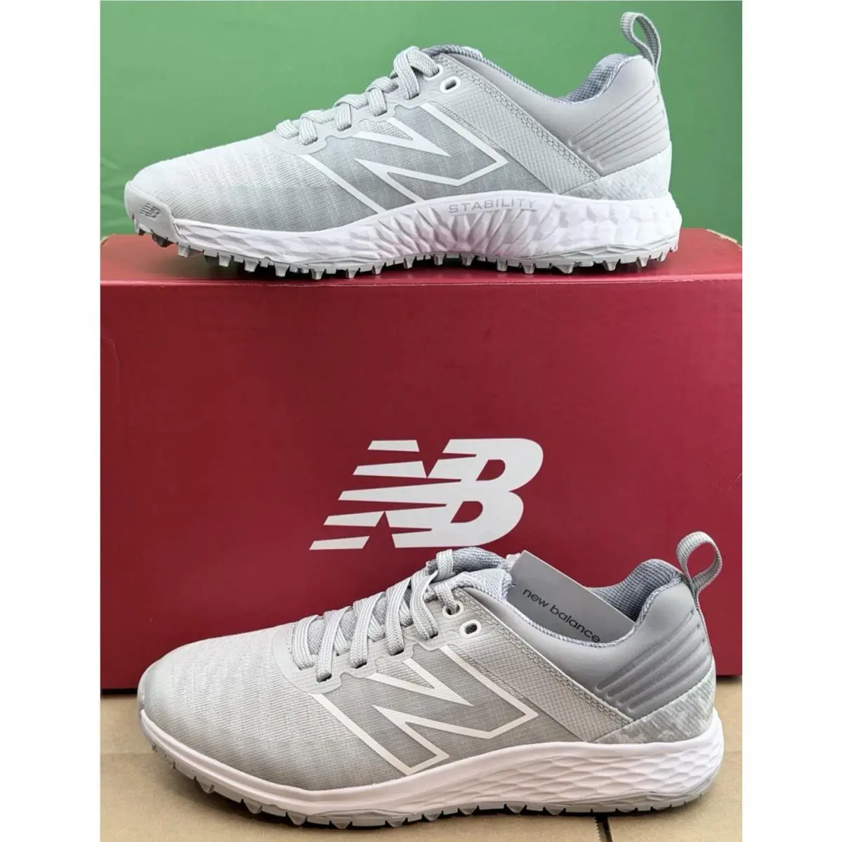 New Balance Womens Fresh Foam Contend V2 Golf Shoes Size 9.5 Gray