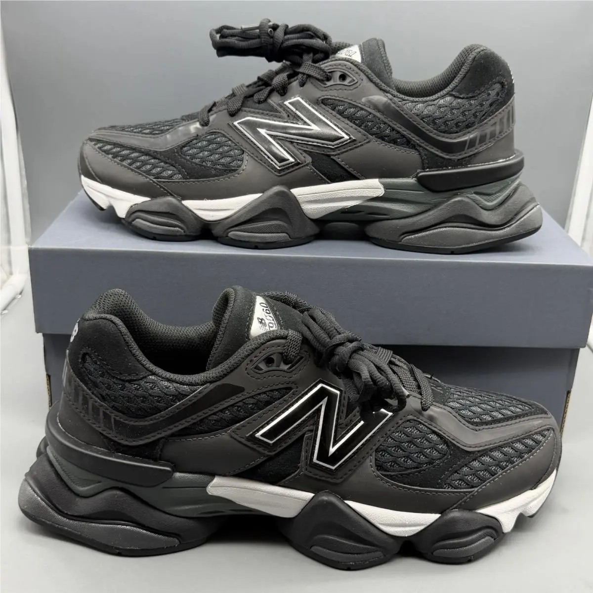 New Balance 9060 Men’s 9 D Casual Athletic Lifestyle Shoes Black White U9060PNR