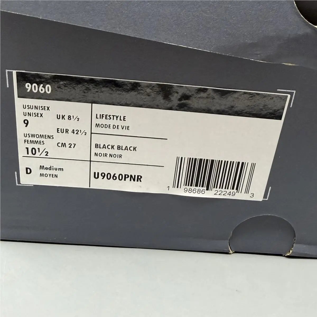 New Balance shoes - New Balance 9060 - U9060PNR - Black (UPC: 0198686222493) 13