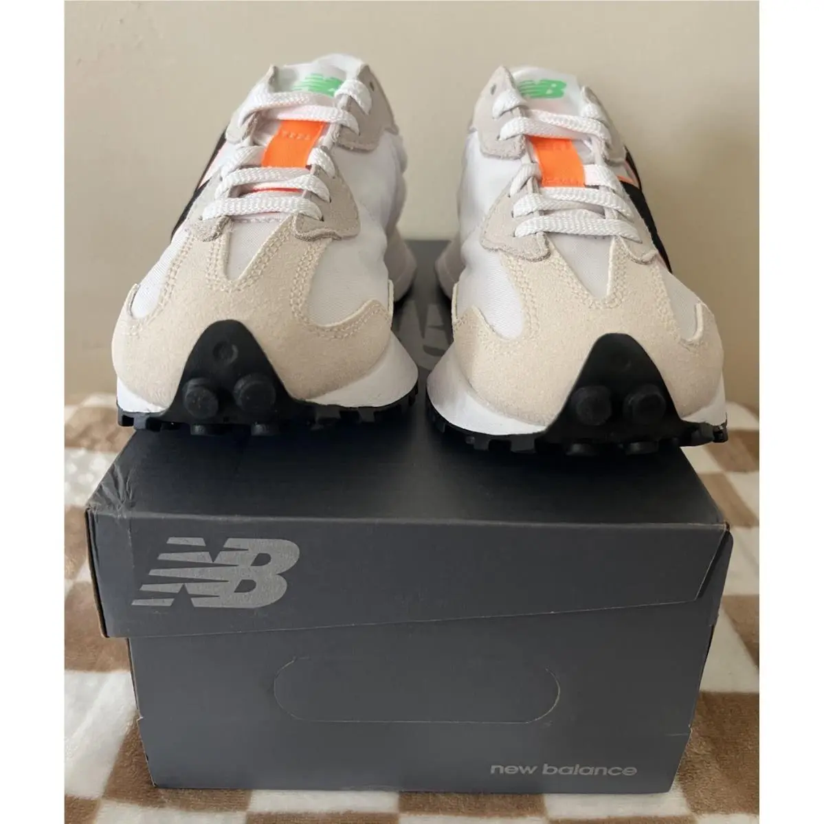New Balance shoes - New Balance 327 - WS327NC - White/Lime Leaf/Hot Mango 7