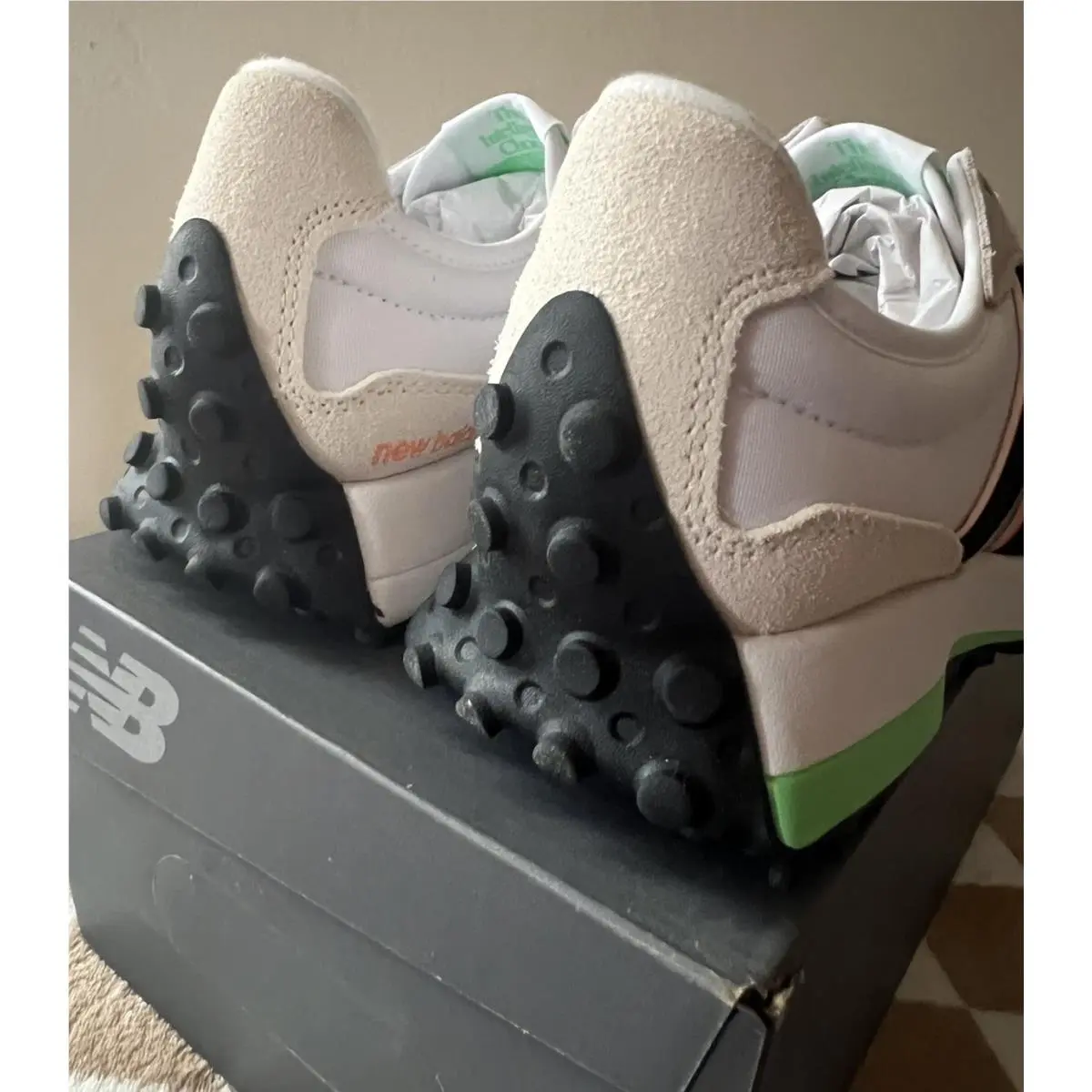 New Balance shoes - New Balance 327 - WS327NC - White/Lime Leaf/Hot Mango 9