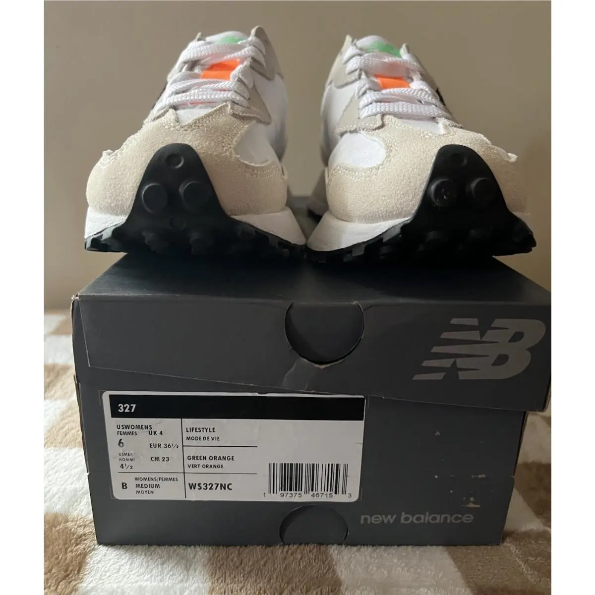 New Balance shoes - New Balance 327 - WS327NC - White/Lime Leaf/Hot Mango 11
