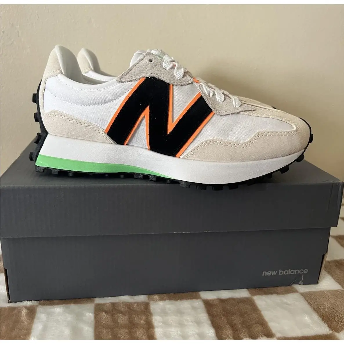New Balance shoes - New Balance 327 - WS327NC - White/Lime Leaf/Hot Mango 0